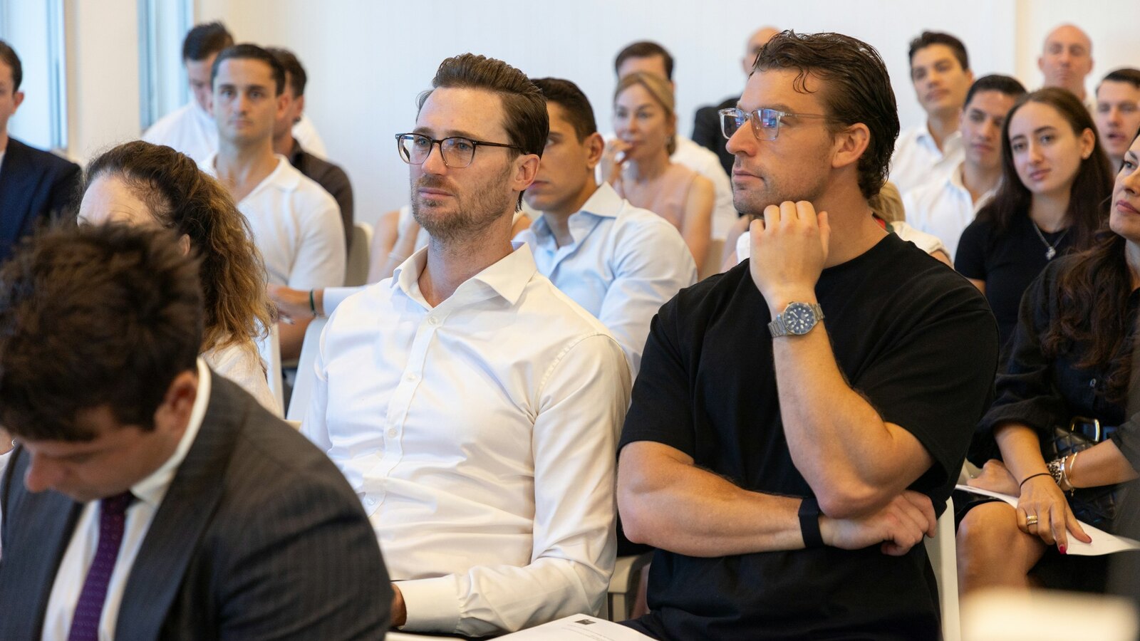 Aviation professionals in a training workshop
